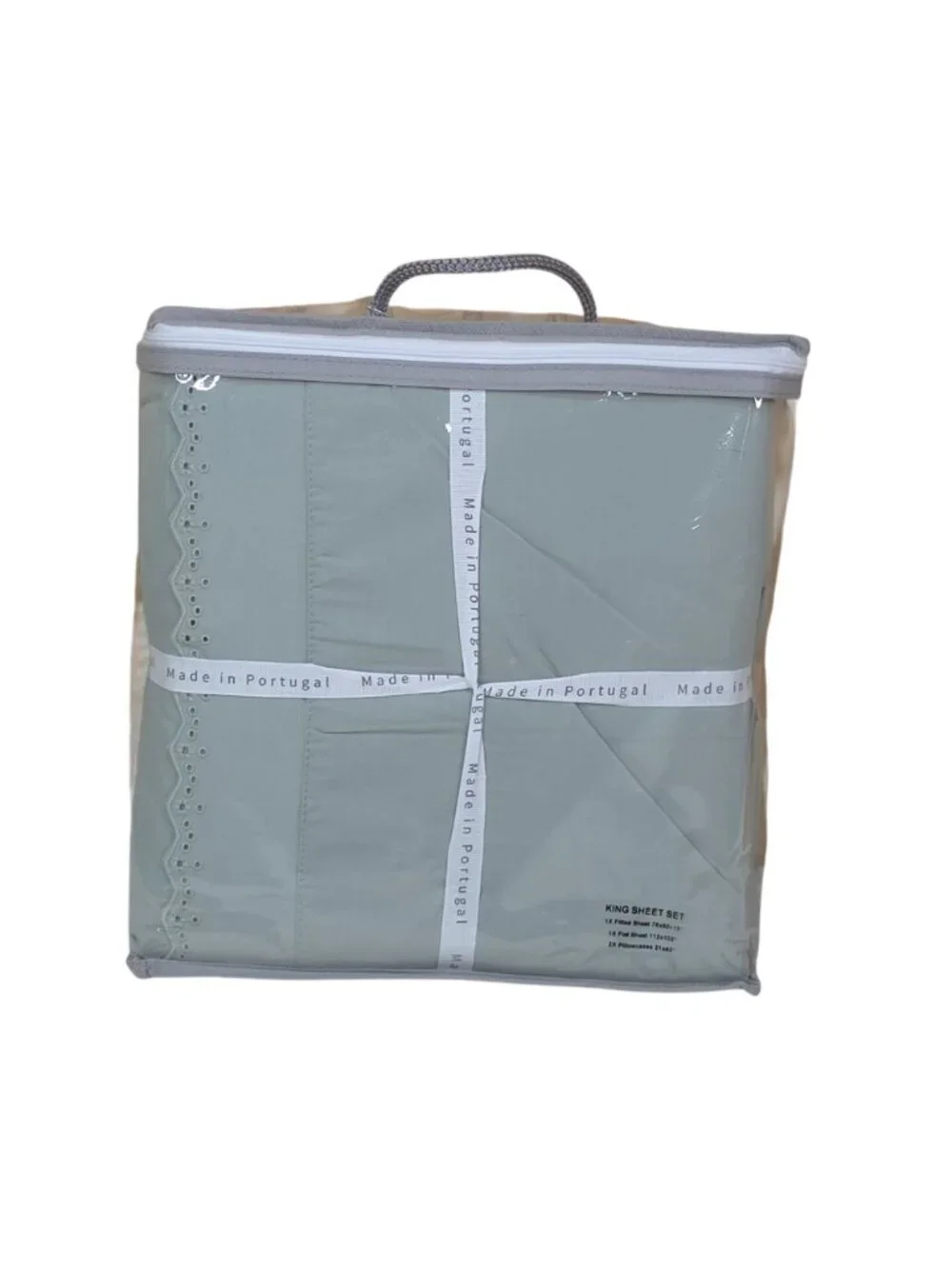 Docofil Super Soft Portugal King Sheet Set 100% Cotton Embroidered Border